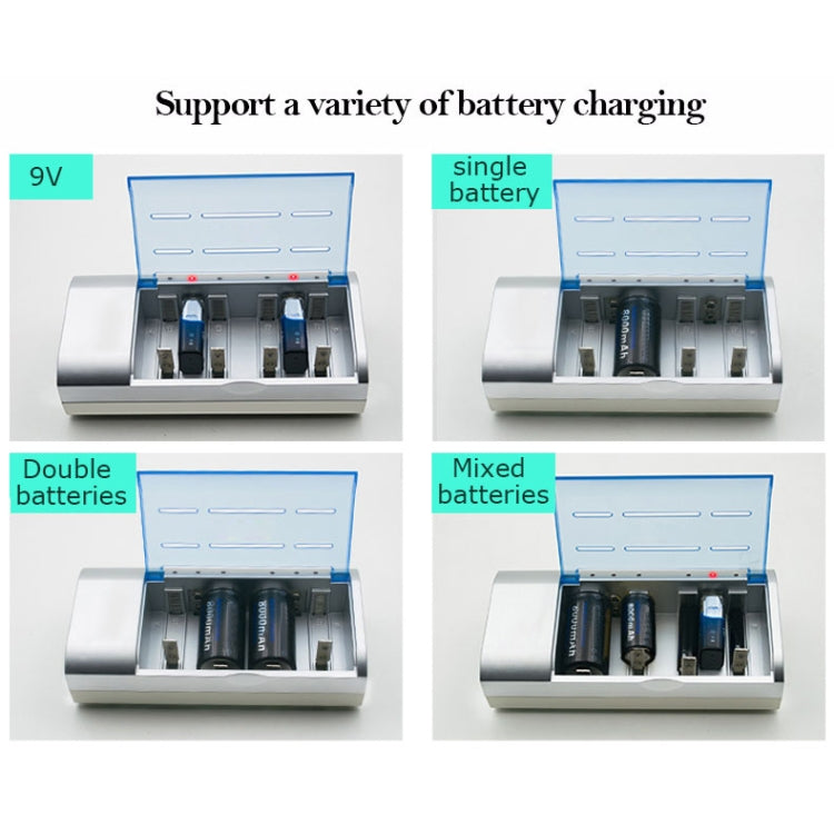 AC 100-240V 4 Slot Battery Charger for AA & AAA & C / D Size Battery, US Plug - Consumer Electronics by buy2fix | Online Shopping UK | buy2fix