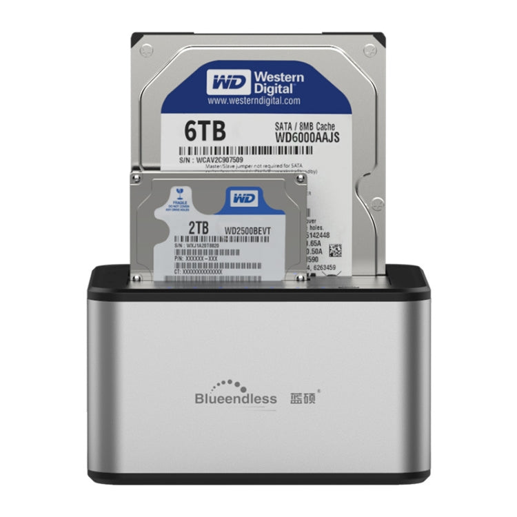 Blueendless 2.5 / 3.5 inch SATA USB 3.0 2 Bay Offline Copy Hard Drive Dock (UK Plug) - HDD Enclosure by Blueendless | Online Shopping UK | buy2fix
