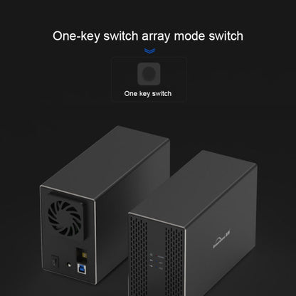 Blueendless Type-C / USB-C Interface 3.5 inch 2 Bay RAID Combination Array HDD External Enclosure (EU Plug) - HDD Enclosure by Blueendless | Online Shopping UK | buy2fix