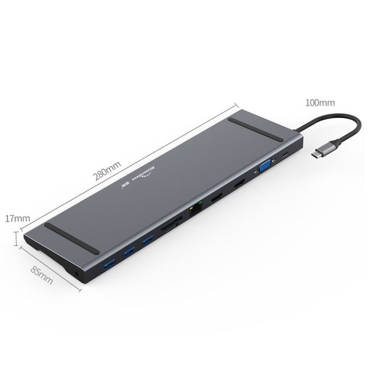 Blueendless 11 In 1 Multi-function Type-C / USB-C HUB Expansion Dock - Computer & Networking by Blueendless | Online Shopping UK | buy2fix