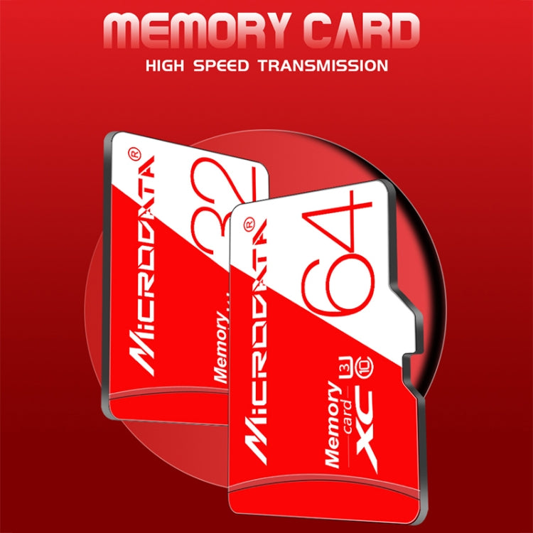 MICRODATA 64GB High Speed U3 Red and White TF(Micro SD) Memory Card - Micro SD Card by MiCRODATA | Online Shopping UK | buy2fix