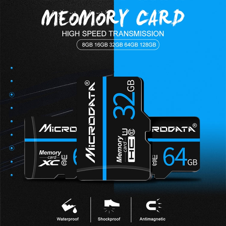 MICRODATA 128GB U3 Blue Line and Black TF(Micro SD) Memory Card - Micro SD Card by MiCRODATA | Online Shopping UK | buy2fix