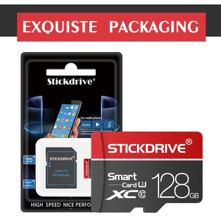 STICKDRIVE 128GB U3 White Line Red and Black TF(Micro SD) Memory Card - Micro SD Card by STICKDRIVE | Online Shopping UK | buy2fix