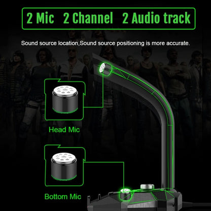 GK Desktop Omnidirectional USB Wired Dual Mic Condenser Microphone, Built-in Sound Card, Compatible with PC / Mac for Live Broadcast, Show, KTV, etc. - Consumer Electronics by buy2fix | Online Shopping UK | buy2fix