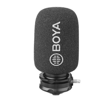 BOYA BY-DM200 8 Pin Interface Plug Condenser Live Show Video Vlogging Recording Microphone for iPhone (Black) - Consumer Electronics by BOYA | Online Shopping UK | buy2fix