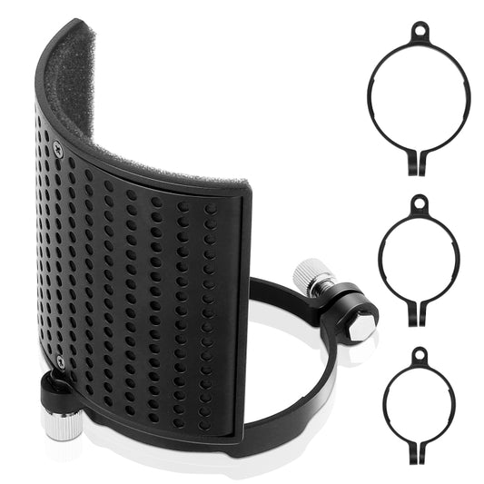 TEYUN PS-4x3 Condenser Microphone U-shaped Blowout Cover Desktop Bracket Audio Accessory Clip(Black) - Stand by TEYUN | Online Shopping UK | buy2fix