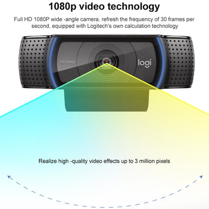 Logitech C920e HD Pro Webcam Widescreen Video Chat Recording USB Smart 1080P Web Camera - HD Camera by Logitech | Online Shopping UK | buy2fix