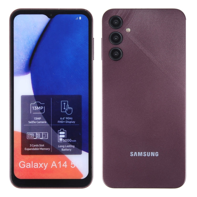 For Samsung Galaxy A14 5G Color Screen Non-Working Fake Dummy Display Model(Dark Red) - For Galaxy by buy2fix | Online Shopping UK | buy2fix