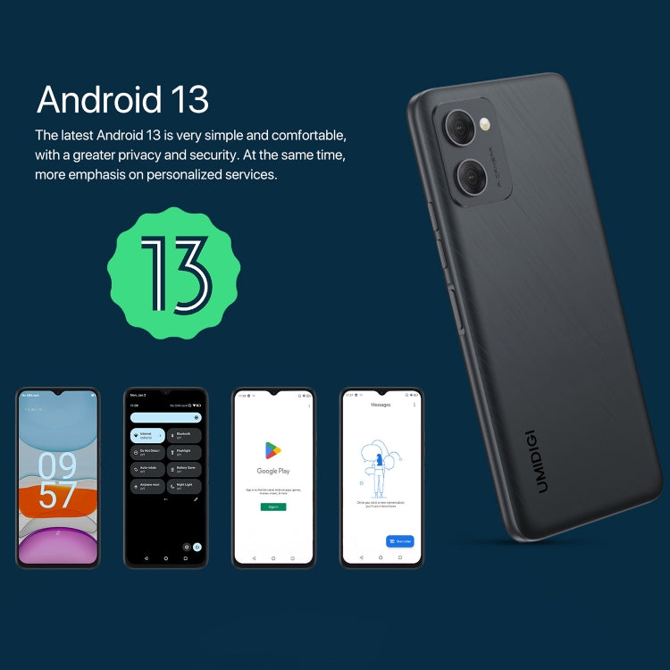 [HK Warehouse] UMIDIGI C2, 3GB+32GB, Dual Back Cameras, 5150mAh Battery, Face Identification, 6.52 inch Android 13 MTK8766 Quad Core up to 2.0GHz, Network: 4G, OTG, Dual SIM(Black) - UMIDIGI by UMIDIGI | Online Shopping UK | buy2fix