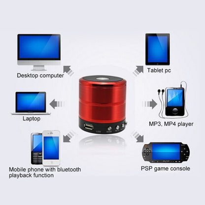 WS-887 Bluetooth Speaker with Lanyard, Support Hands-free Call & FM & U Disk & TF Card & AUX(Silver Grey) - Mini Speaker by buy2fix | Online Shopping UK | buy2fix