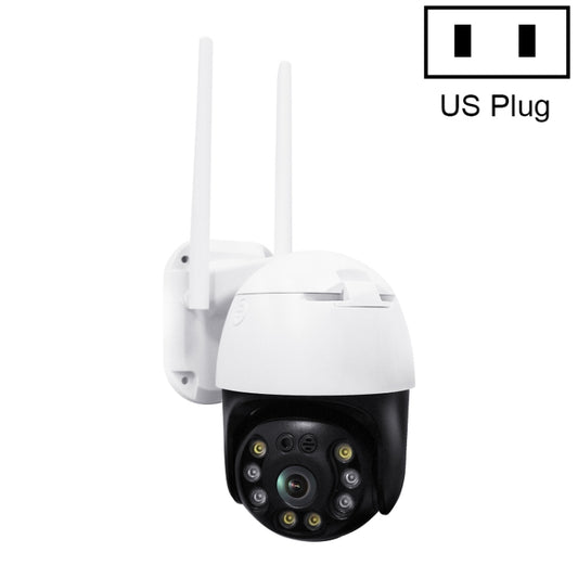 QX36 1080P 3.0MP 3.6mm Lens IP65 Waterproof PTZ 360 Degree Rotating WIFI Camera, Support Day and Night Full Color & Two-way Voice Intercom & Motion Humanoid Detection & Video Playback & 128GB TF Card, US Plug - Security by buy2fix | Online Shopping UK | buy2fix