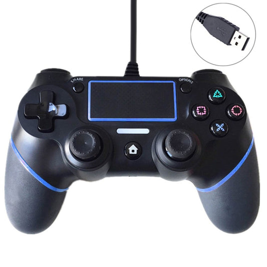 Wired Game Controller for Sony Playstation PS4(Blue) - Gamepads by buy2fix | Online Shopping UK | buy2fix