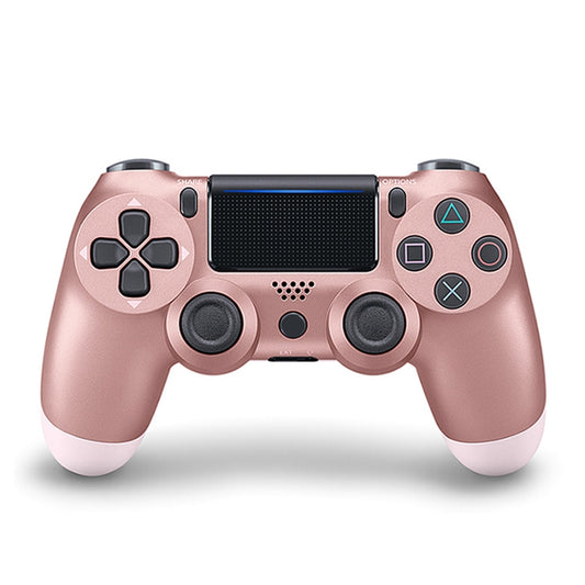 For PS4 Wireless Bluetooth Game Controller Gamepad with Light, US Version(Rose Gold) - Gamepads by buy2fix | Online Shopping UK | buy2fix
