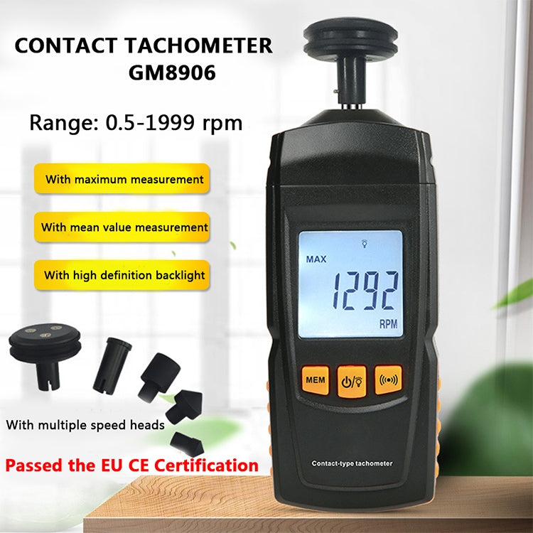 BENETECH GM8906 Portable Contact Tachometer - Consumer Electronics by BENETECH | Online Shopping UK | buy2fix