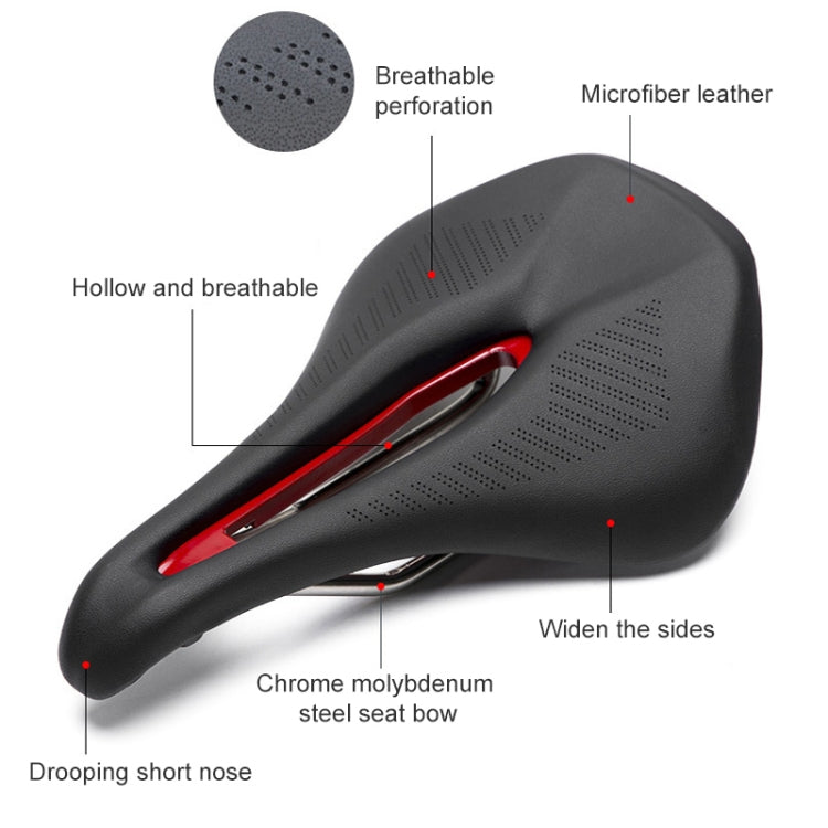 PROMEND SD-576 Nylon Fiber Triathlon Bicycle Saddle (Black) - Outdoor & Sports by PROMEND | Online Shopping UK | buy2fix