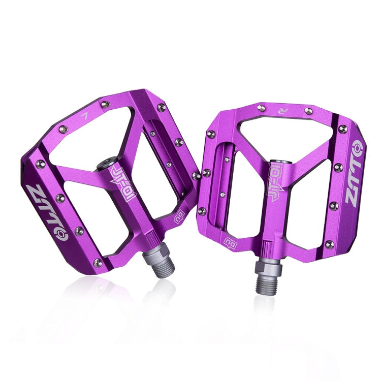 ZTTO Bike Pedal Ultralight Aluminum Alloy Bicycle Pedal (Purple) - Pedals by ZTTO | Online Shopping UK | buy2fix