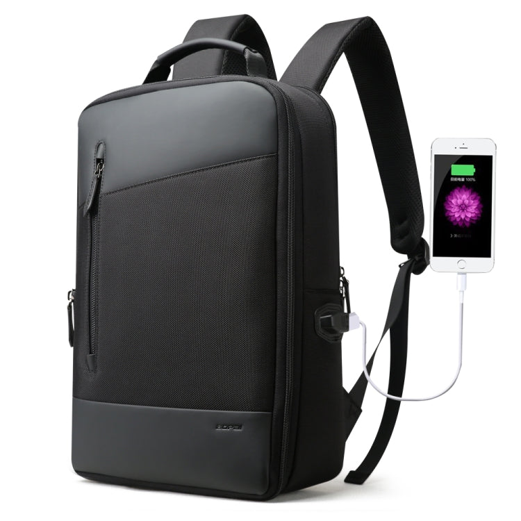 Bopai 851-009911 Business Anti-theft Waterproof Large Capacity Double Shoulder Bag,with USB Charging Port, Size: 30.5x13x45cm (Black) - 15.6 - 17 inch by Bopai | Online Shopping UK | buy2fix