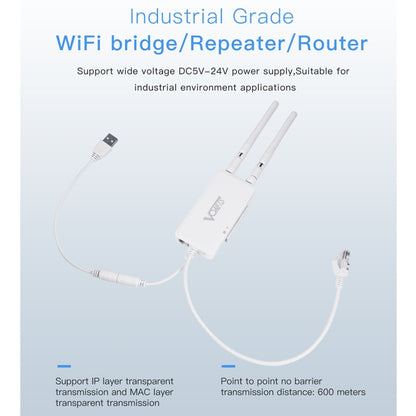 VONETS VAP11S 2.4G Mini Wireless Bridge 300Mbps WiFi Repeater with 2 Antennas - Network Hardware by VONETS | Online Shopping UK | buy2fix