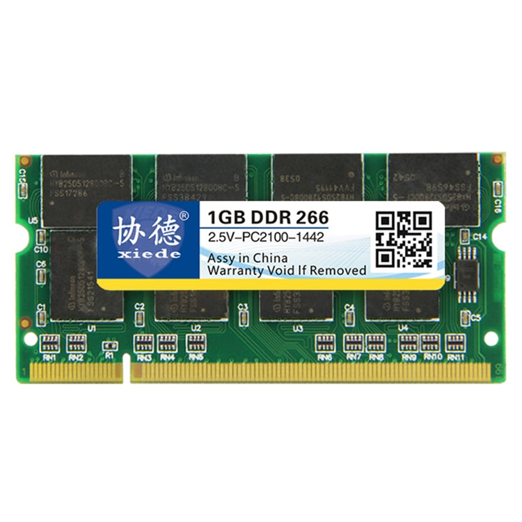 XIEDE X009 DDR 266MHz 1GB General Full Compatibility Memory RAM Module for Laptop - RAMs by XIEDE | Online Shopping UK | buy2fix