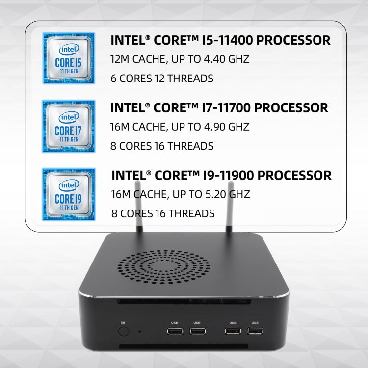 HYSTOU M7 Windows 7/8/10 / Linux System Mini PC, Intel Core i7-11700 Octa-core 16M Cache up to 4.9GHz, 16GB RAM+512GB SSD, AU Plug - Windows Mini PCs by HYSTOU | Online Shopping UK | buy2fix