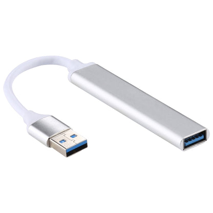 A-809 4 x USB 3.0 to USB 3.0 Aluminum Alloy HUB Adapter (Silver) - Computer & Networking by buy2fix | Online Shopping UK | buy2fix