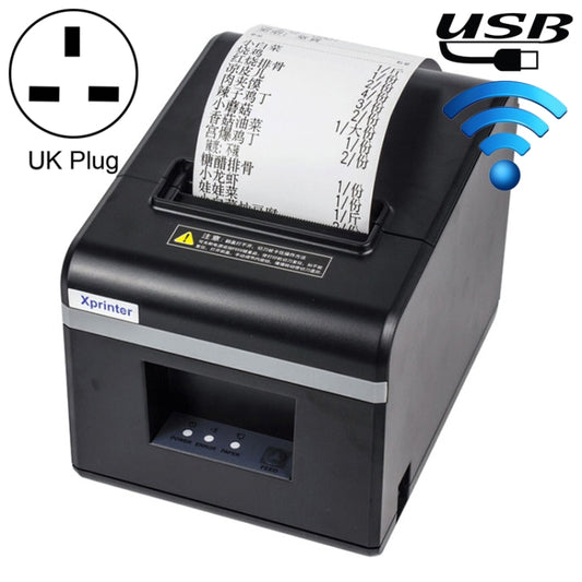 Xprinter N160II USB+WIFI Interface 80mm 160mm/s Automatic Thermal Receipt Printer, UK Plug - Consumer Electronics by Xprinter | Online Shopping UK | buy2fix