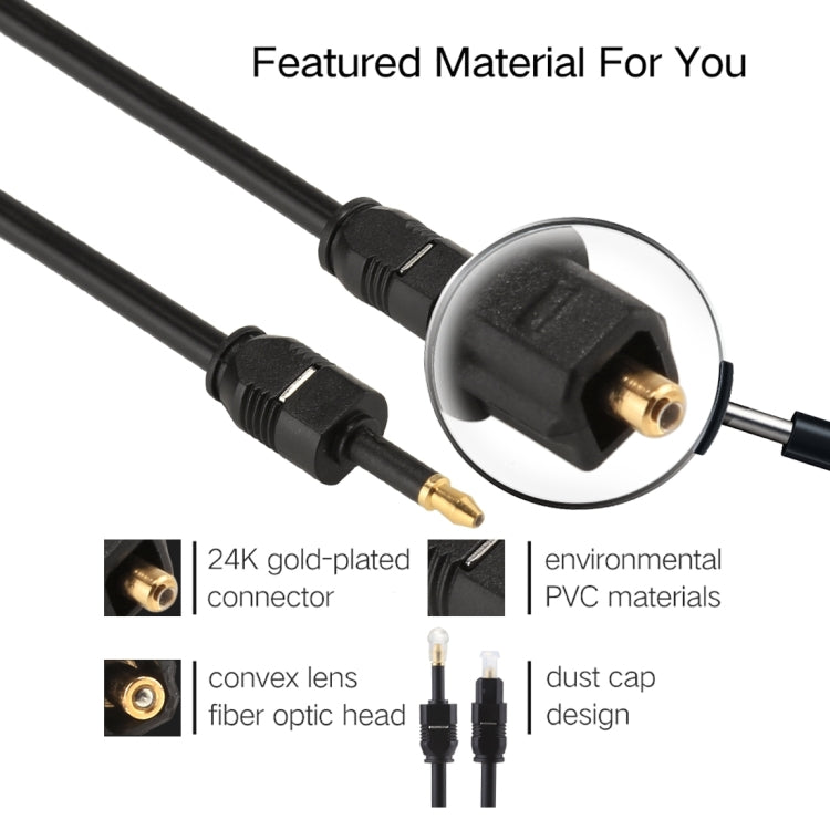 1.5m OD4.0mm Toslink Male to 3.5mm Mini Toslink Male Digital Optical Audio Cable -  by buy2fix | Online Shopping UK | buy2fix