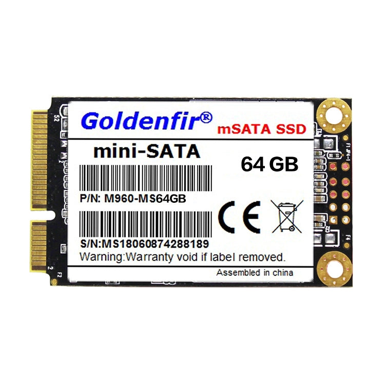 Goldenfir 1.8 inch Mini SATA Solid State Drive, Flash Architecture: TLC, Capacity: 64GB - Computer & Networking by Goldenfir | Online Shopping UK | buy2fix