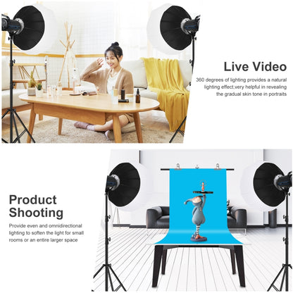 PULUZ 150W 5600K Studio Video Light + 2.8m Light Holder + 65cm Foldable Lantern Softbox Photography Kit(UK Plug) - Shoe Mount Flashes by PULUZ | Online Shopping UK | buy2fix