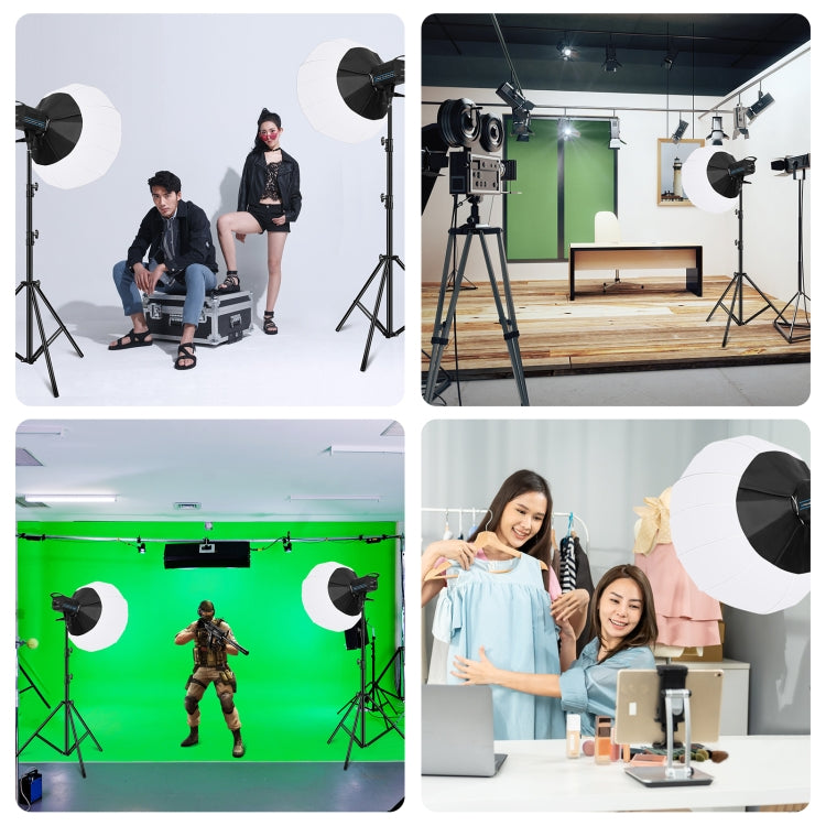 PULUZ 220V150W 3200K-5600K Studio Video Light + 2.8m Light Holder + 65cm Foldable Lantern Softbox Photography Kit(AU Plug) - Camera Accessories by PULUZ | Online Shopping UK | buy2fix