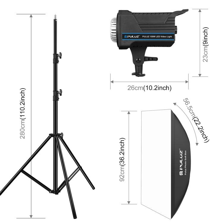 PULUZ 120W Photo Studio Strobe Flash Light Kit with Softbox Reflector & Tripod(US Plug) - Shoe Mount Flashes by PULUZ | Online Shopping UK | buy2fix