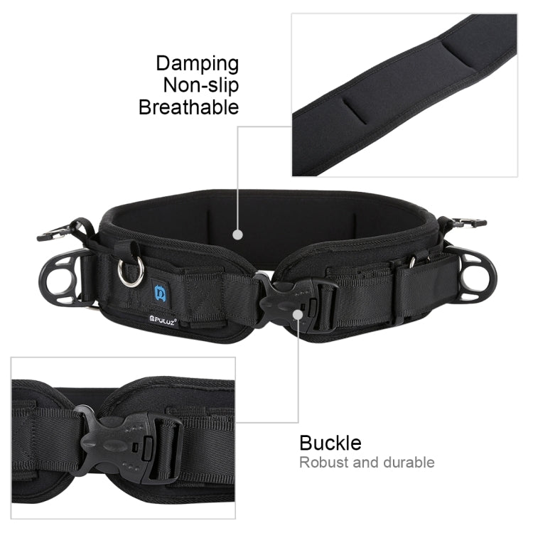 PULUZ 3 in 1 Multi-functional Bundle Waistband Strap + Double Shoulders Strap + Capture Camera Clip Kits with Hook for SLR / DSLR Cameras - Camera Strap by PULUZ | Online Shopping UK | buy2fix