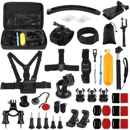 PULUZ 50 in 1 Accessories Total Ultimate Combo Kits with EVA Case (Chest Strap + Suction Cup Mount + 3-Way Pivot Arms + J-Hook Buckle + Wrist Strap + Helmet Strap + Extendable Monopod + Surface Mounts ...  for GoPro, Insta360, DJI and Other Action Cameras -  by PULUZ | Online Shopping UK | buy2fix