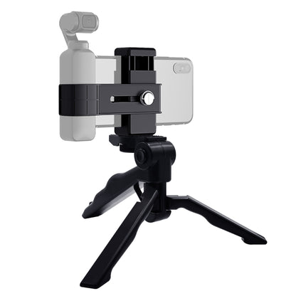 PULUZ Smartphone Fixing Clamp 1/4 inch Holder Mount Bracket + Grip Folding Tripod Mount Kits for DJI OSMO Pocket / Pocket 2 - Mount & Holder by PULUZ | Online Shopping UK | buy2fix