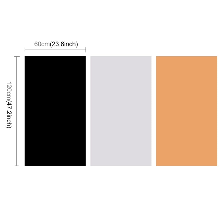 3 PCS PULUZ Photography Background PVC Paper Kits for Studio Tent Box, 3 Colors (Black, White,Yellow), Size: 120cm x 60cm - Camera Accessories by PULUZ | Online Shopping UK | buy2fix