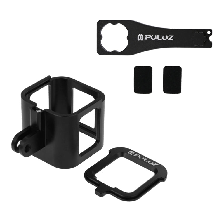 PULUZ Housing Shell CNC Aluminum Alloy Protective Cage with Insurance Frame for GoPro HERO5 Session /HERO4 Session /HERO Session(Black) - Metal Cases by PULUZ | Online Shopping UK | buy2fix