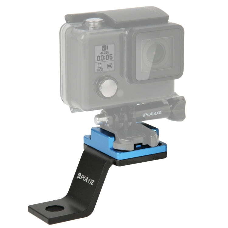 PULUZ Fixed Metal Motorcycle Holder Mount for GoPro, Insta360, DJI and Other Action Cameras(Blue) - Holder by PULUZ | Online Shopping UK | buy2fix