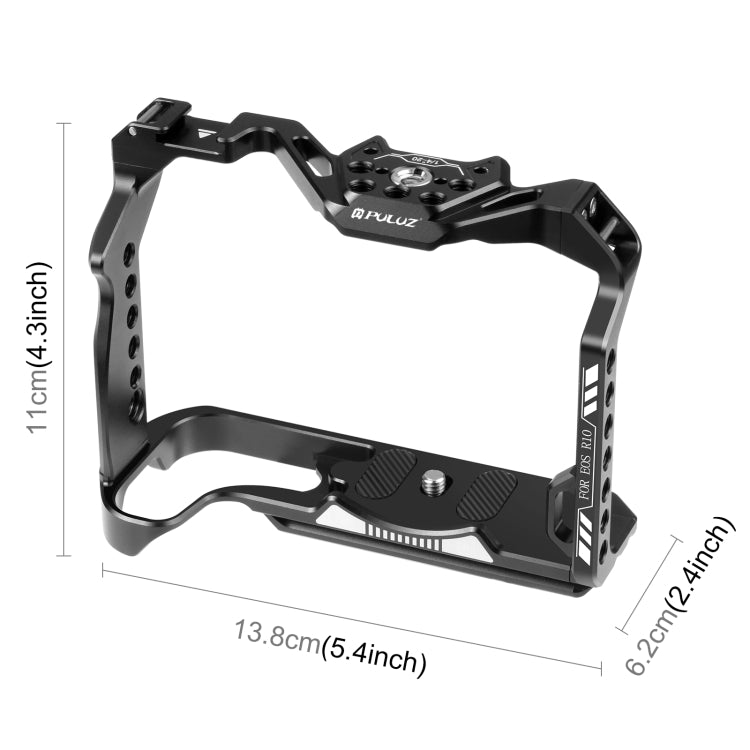 For Canon EOS R10 PULUZ Metal Camera Cage Stabilizer Rig (Black) - Camera Accessories by PULUZ | Online Shopping UK | buy2fix