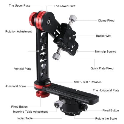 PULUZ 720 Degree Panoramic Aluminum Alloy Ball Head Quick Release Plate Kits - Camera Accessories by PULUZ | Online Shopping UK | buy2fix