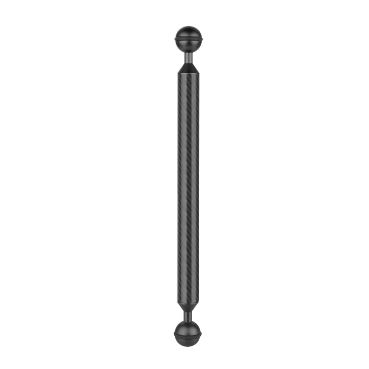 PULUZ 11 inch 28cm Length 20.8mm Diameter Dual Balls Carbon Fiber Floating Arm, Ball Diameter: 25mm(Black) - Diving Accessories by PULUZ | Online Shopping UK | buy2fix