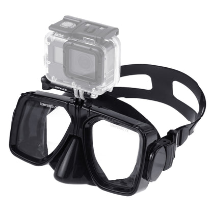 PULUZ Water Sports Diving Equipment Diving Mask Swimming Glasses for GoPro, Insta360, DJI and Other Action Cameras(Black) - Diving Mask by PULUZ | Online Shopping UK | buy2fix