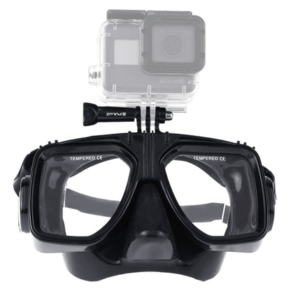 PULUZ Water Sports Diving Equipment Diving Mask Swimming Glasses for GoPro, Insta360, DJI and Other Action Cameras(Black) - Diving Mask by PULUZ | Online Shopping UK | buy2fix