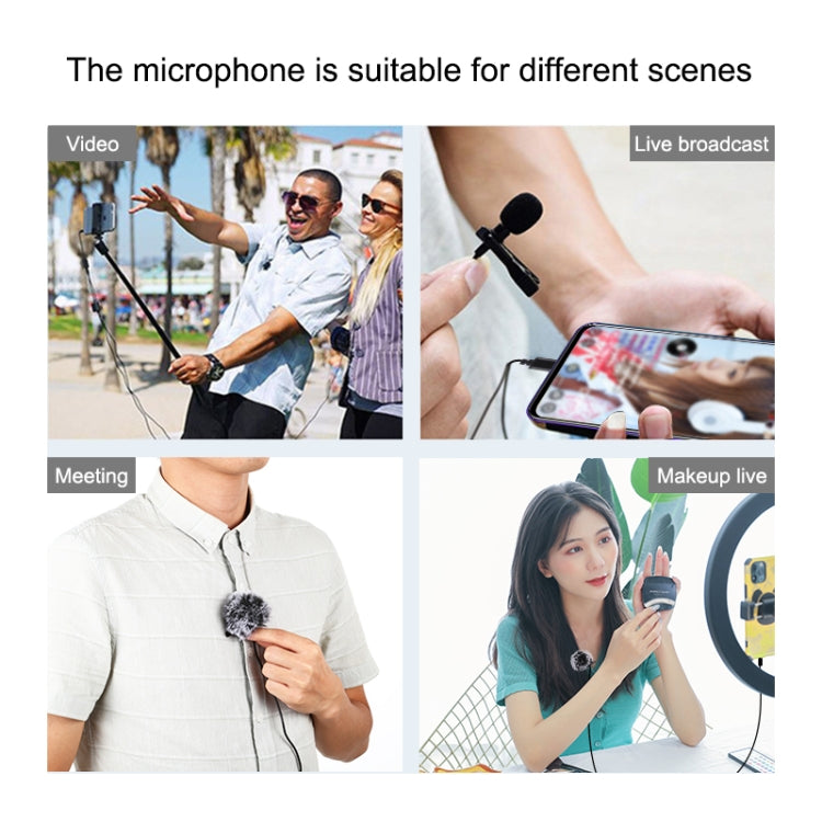 PULUZ 3.5mm Jack Lavalier Omnidirectional Condenser Recording Video Microphone, Length: 6m - Consumer Electronics by PULUZ | Online Shopping UK | buy2fix