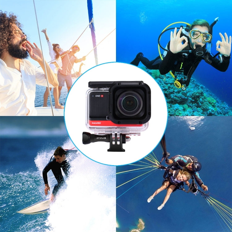 PULUZ 60m Underwater Depth Diving Case Waterproof Camera Housing for Insta360 ONE R 1.0 inch Edition(Transparent) - Case & Bags by PULUZ | Online Shopping UK | buy2fix