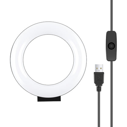 PULUZ 4.7 inch 12cm Curved Surface USB White Light LED Ring Selfie Beauty Vlogging Photography Video Lights(Black) - Ring Light by PULUZ | Online Shopping UK | buy2fix