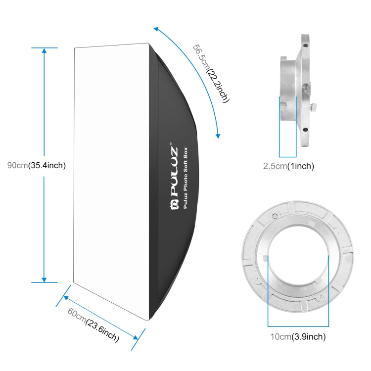 PULUZ Rectangle Speedlite Softbox Bowens Mount Diffuser - Camera Accessories by PULUZ | Online Shopping UK | buy2fix