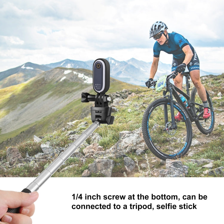 PULUZ Plastic Protective Frame Mount Cage with Tripod Base Adapter for Insta360 GO 2 (Black) - DJI & GoPro Accessories by PULUZ | Online Shopping UK | buy2fix