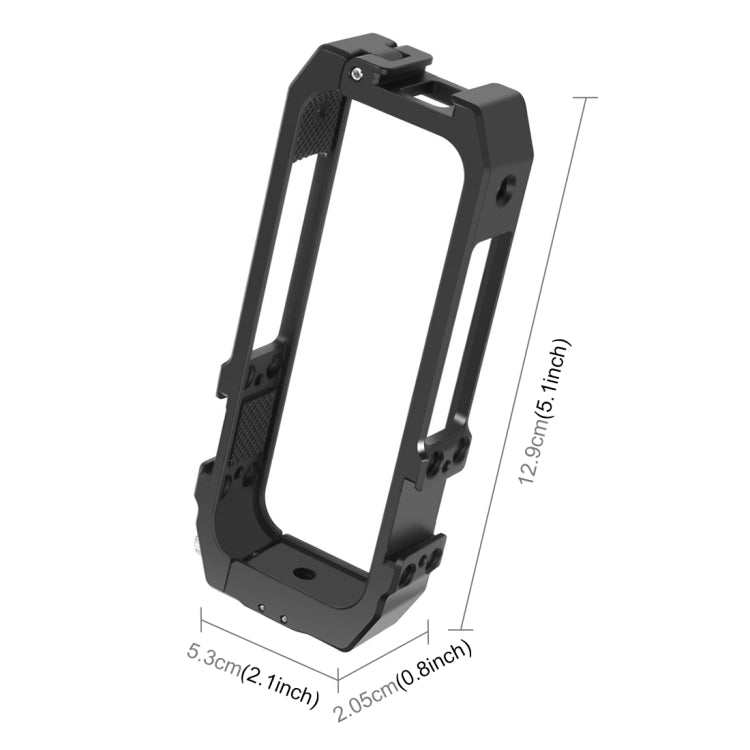 PULUZ Protective Cage Rig Housing Frame with Cold Shoe Mounts & Magnetic Folding Tripod Adapter for Insta360 ONE X2(Black) - DJI & GoPro Accessories by PULUZ | Online Shopping UK | buy2fix