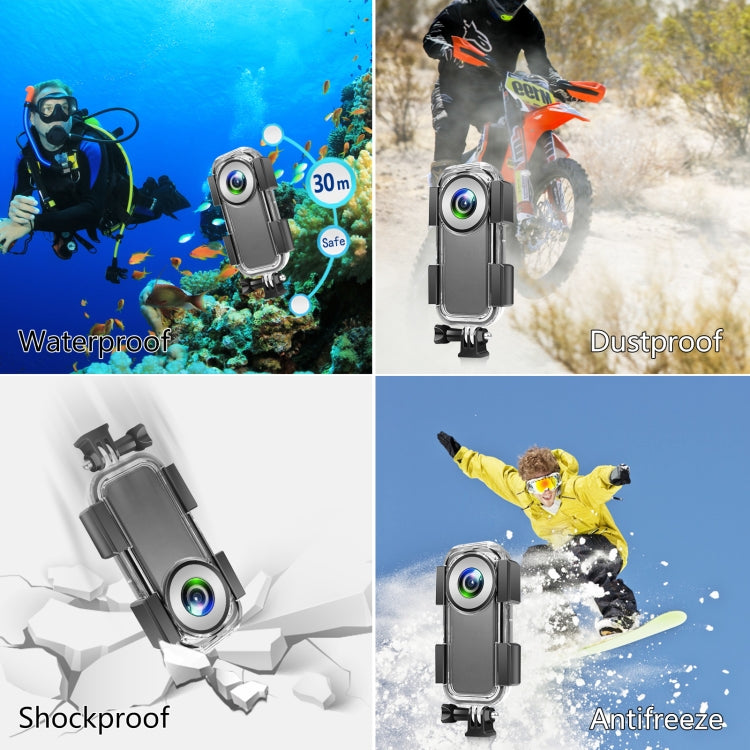 PULUZ 30m Underwater Waterproof Housing Case for Insta360 ONE X2(Transparent) - DJI & GoPro Accessories by PULUZ | Online Shopping UK | buy2fix