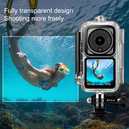 PULUZ 60m Waterproof Housing Diving Case for DJI Action 2 Camera Unit / Action 2 Power Combo / Action 2 Dual-Screen Combo(Transparent) - Case & Bags by PULUZ | Online Shopping UK | buy2fix